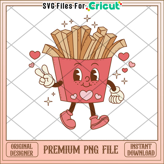Cute French Fries PNG for Cricut