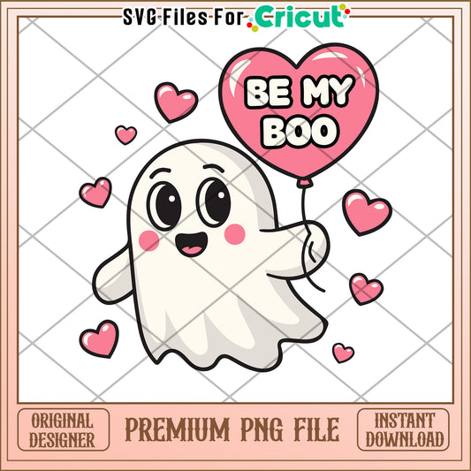 Cute Ghost Boo Valentine PNG