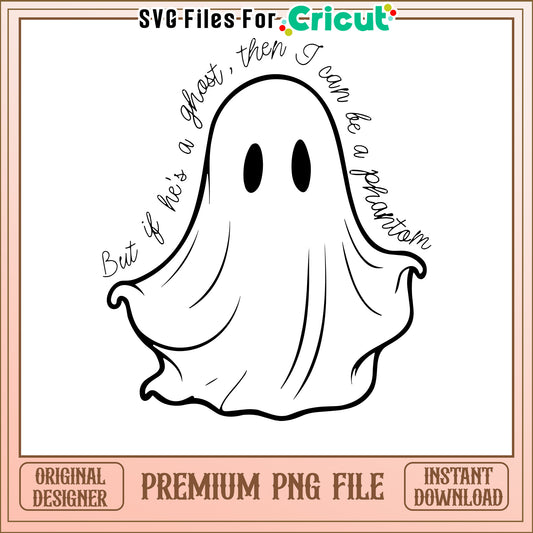 Cute Ghost Design, Perfect for Halloween Crafts and Projects