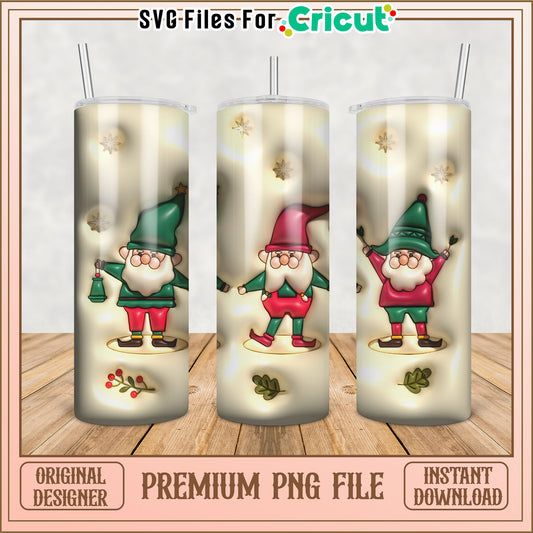 Cute Gnome Tumblers PNG File for Cricut Instant Download Design