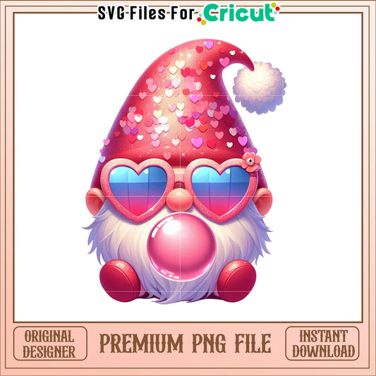 Cute Gnome Valentines Day PNG