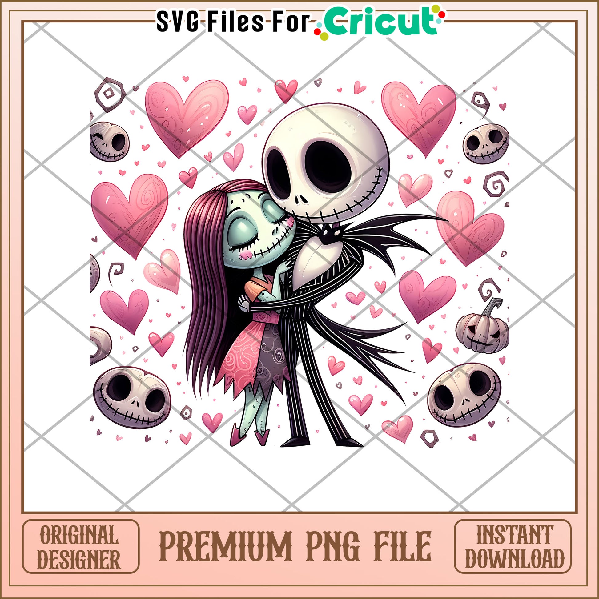 Cute Halloween Couple PNG File for Cricut Projects