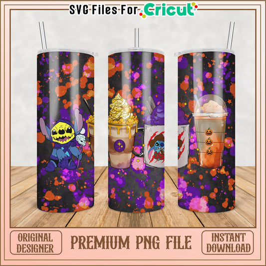 Cute Halloween Tumbler Design PNG File for Cricut Users Download