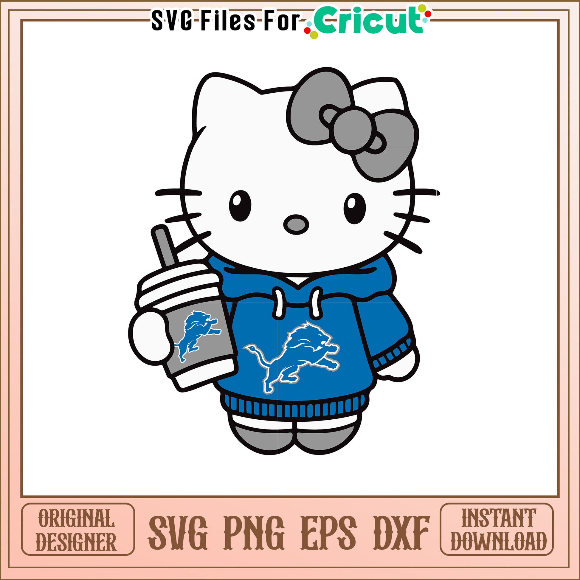 Cute Hello Kitty Lion SVG Design for Fans