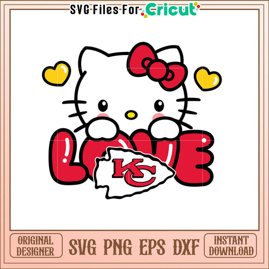 Cute Hello Kitty Love SVG Design for Fans