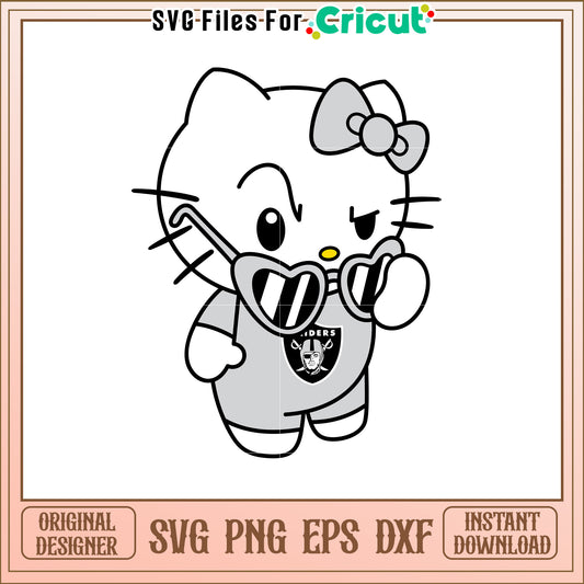 Cute Hello Kitty Raider SVG Design for Fans