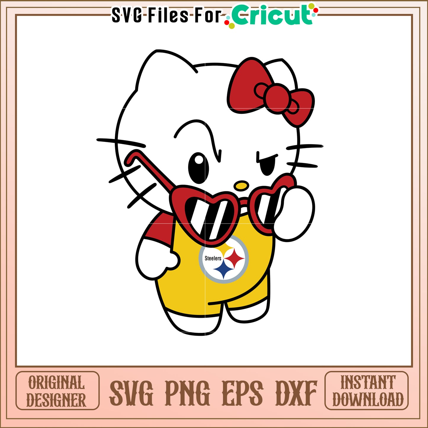 Cute Hello Kitty Sports Fan SVG Design 2023
