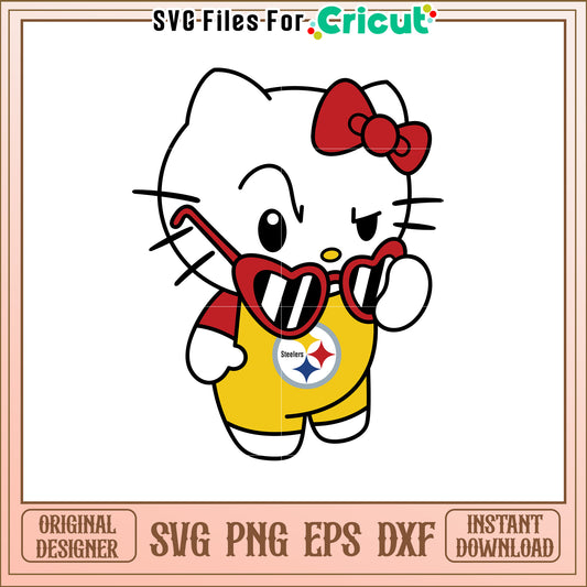 Cute Hello Kitty Sports Fan SVG Design 2023