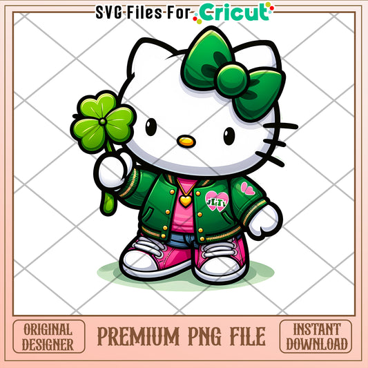 Cute Hello Kitty St Patrick's Day PNG for Crafts Download