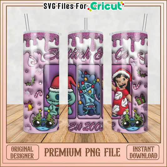 Cute Holiday Tumbler Design PNG File for Cricut Instant Download