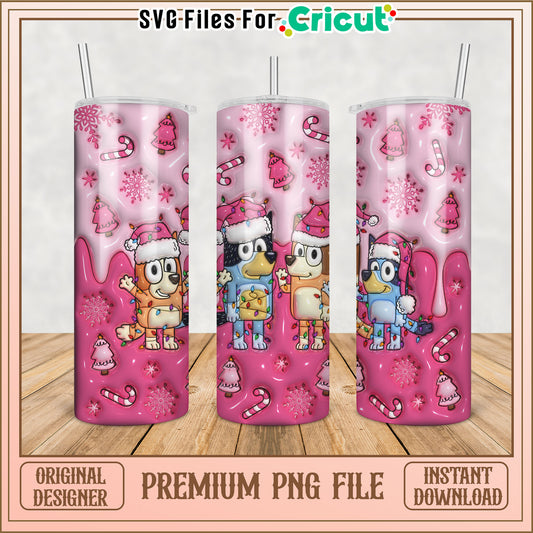 Cute Holiday Tumbler Design PNG for Cricut Crafts Download