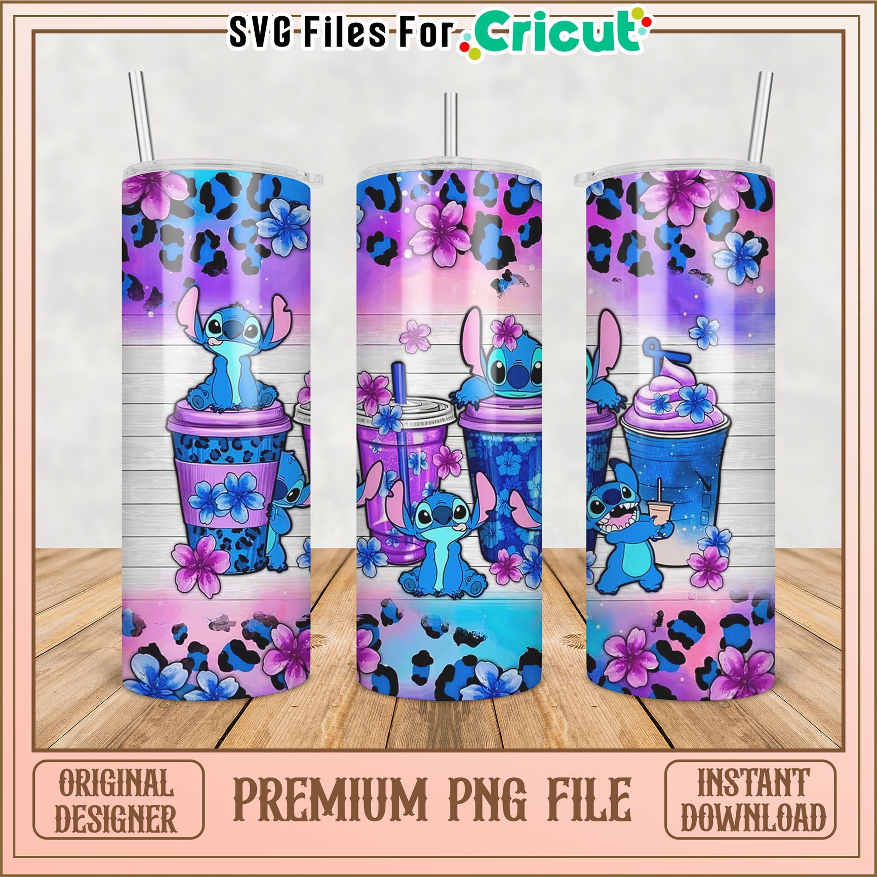 Cute Lilo and Stitch Tumbler PNG for Cricut Projects