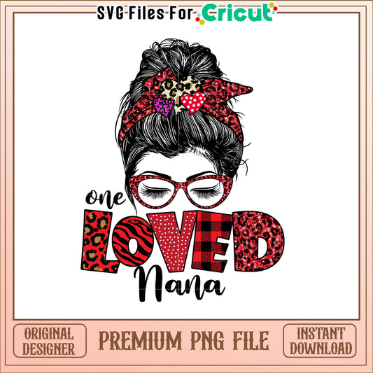 Cute Loved Design with Leopard Print and Heart Accents PNG