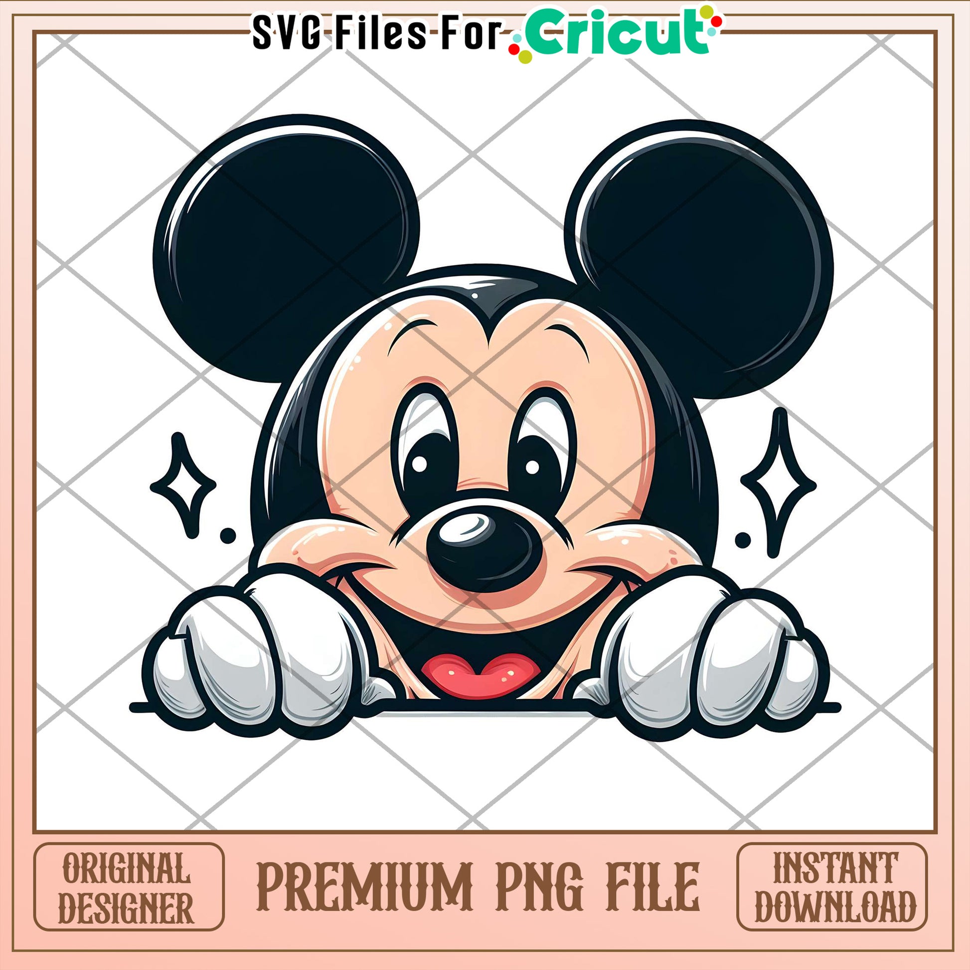 Cute Mickey Mouse PNG File for Cricut Projects Instant Download