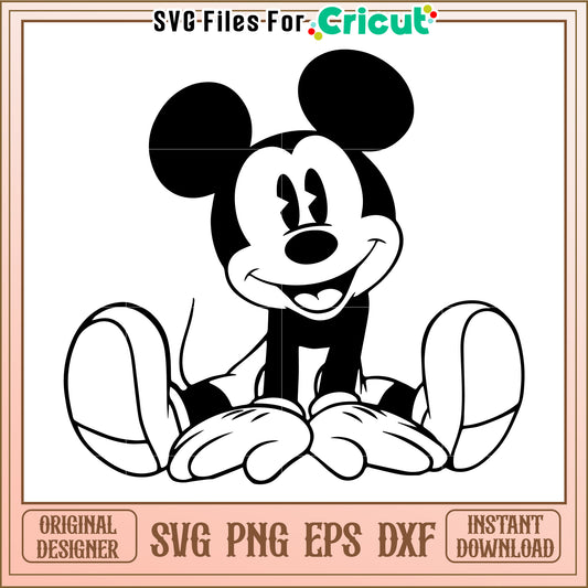Cute Mickey Mouse SVG Design for DIY Crafts and Projects Download