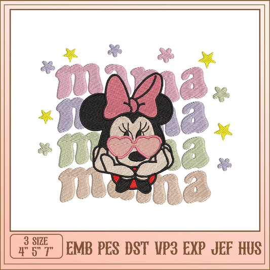 Cute Minnie Mouse Embroidery Design for Creative Projects
