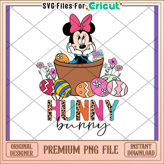 Cute Minnie Mouse Hunny Bunny PNG Design Download