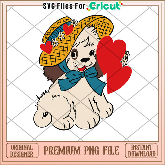 Cute Puppy Valentines PNG Download
