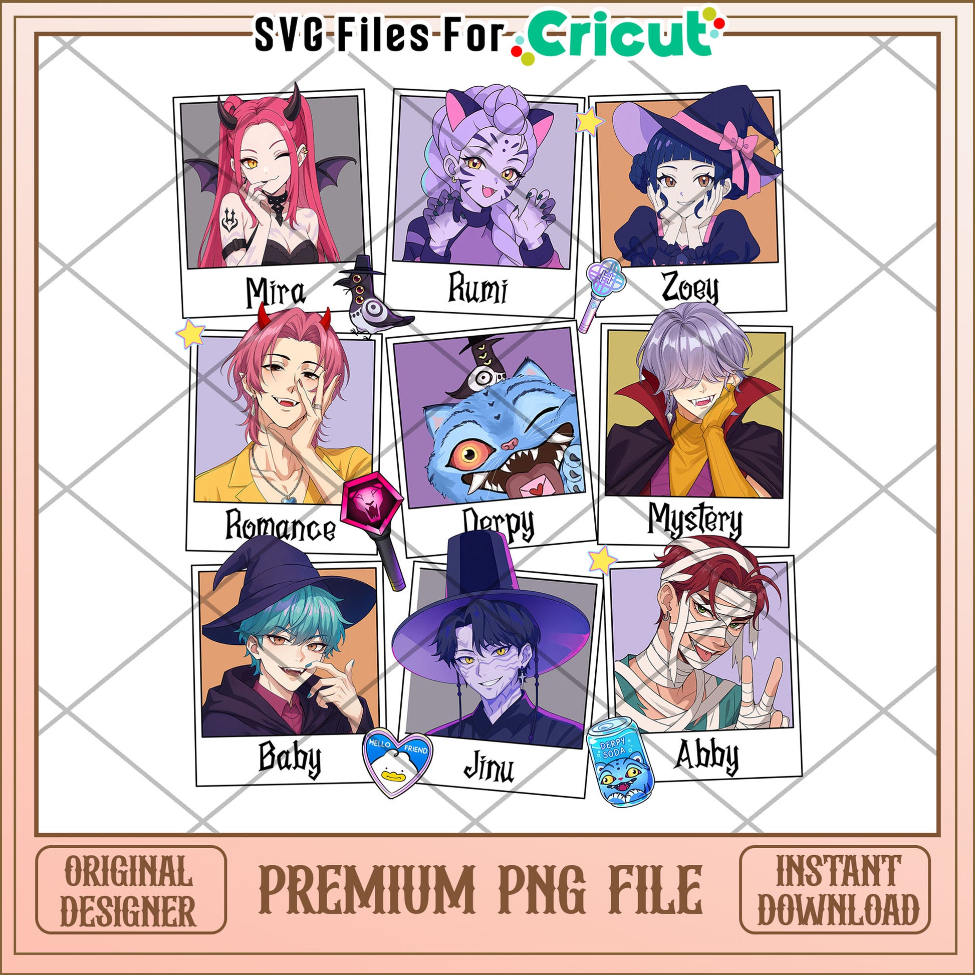 Cute Saja Boys Huntrix Spooky Halloween Kpop Demon Hunters png, kpop demon hunters png, halloween png