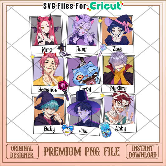 Cute Saja Boys Huntrix Spooky Halloween Kpop Demon Hunters png, kpop demon hunters png, halloween png