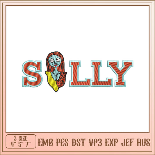 Cute Sally Character Embroidery Design for Creative Projects