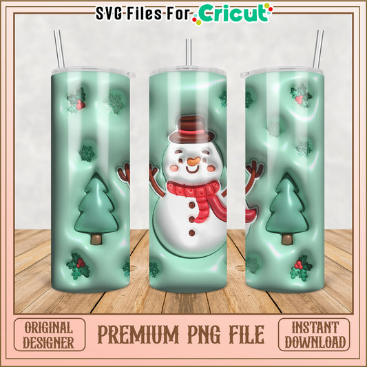 Cute Snowman Christmas PNG Sublimation