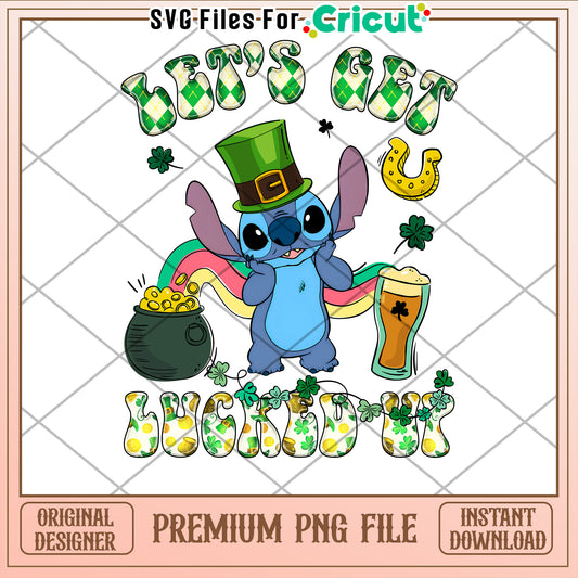 Cute St Patrick's Day PNG Design Lets Get Lucky Now