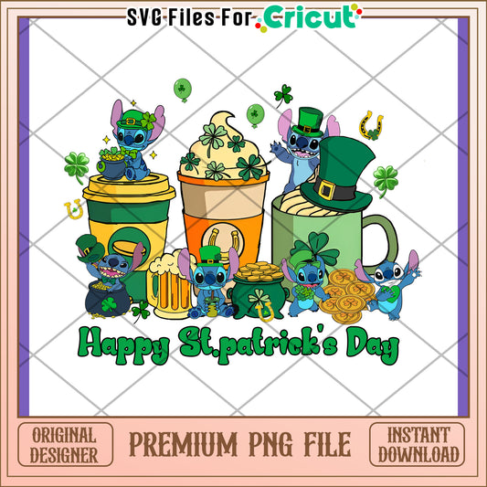 Cute St Patrick's Day PNG Design with Characters