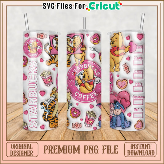 Cute Starbucks Themed Tumbler PNG Design for Cricut Lovers
