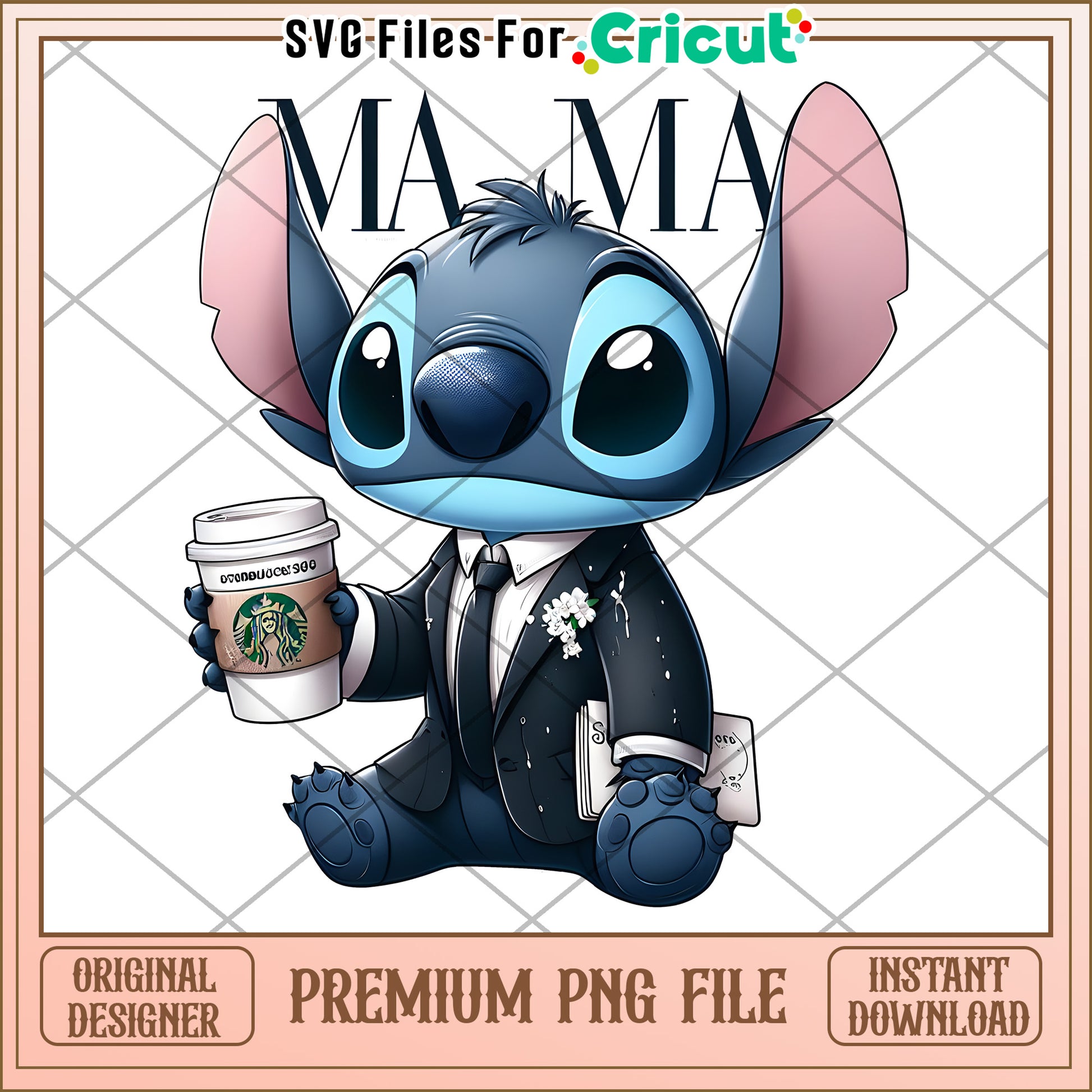 Cute Stitch PNG File for Cricut Perfect for Scrapbooking