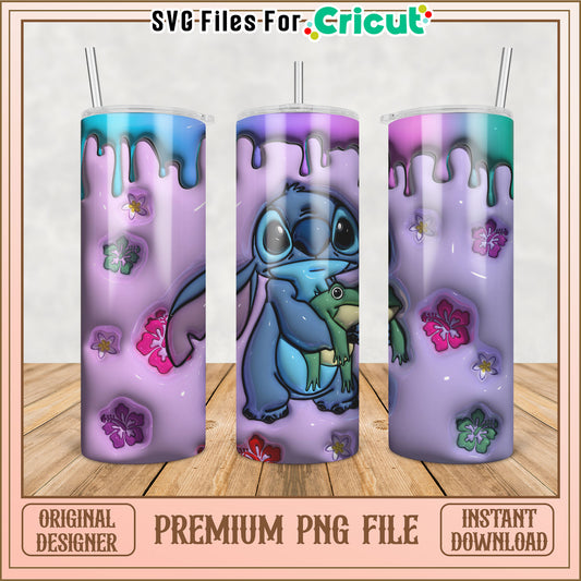 Cute Stitch Tumbler PNG Design for Cricut Instant Download File