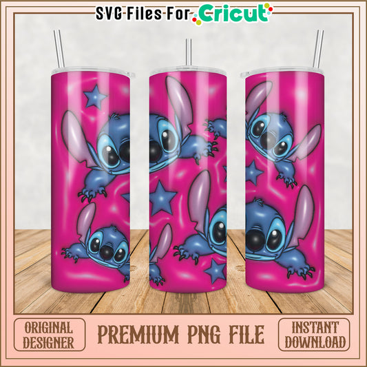 Cute Stitch Tumbler PNG Design for Cricut Projects Instant Download