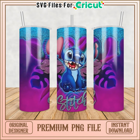 Cute Stitch Tumbler PNG File for Cricut Crafting Lovers