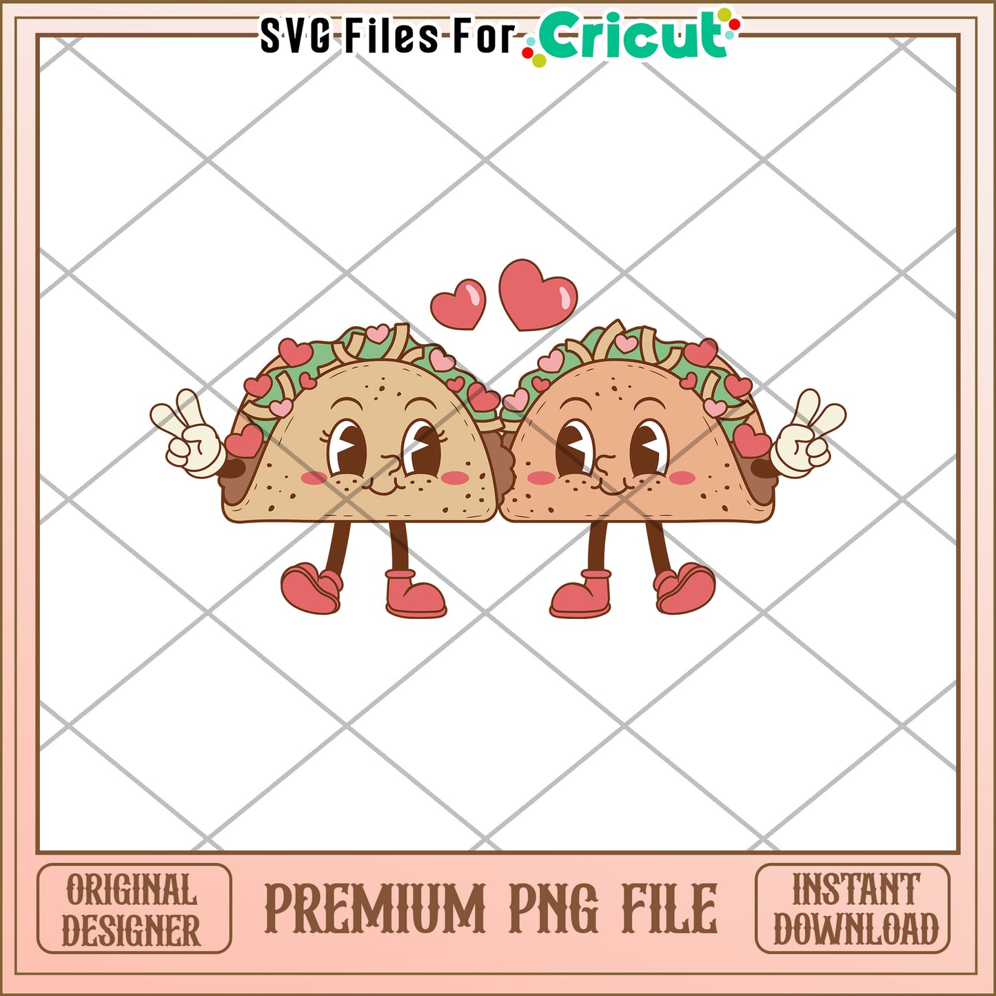 Cute Taco Couple PNG - Cricut Design