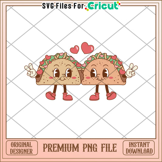 Cute Taco Couple PNG - Cricut Design