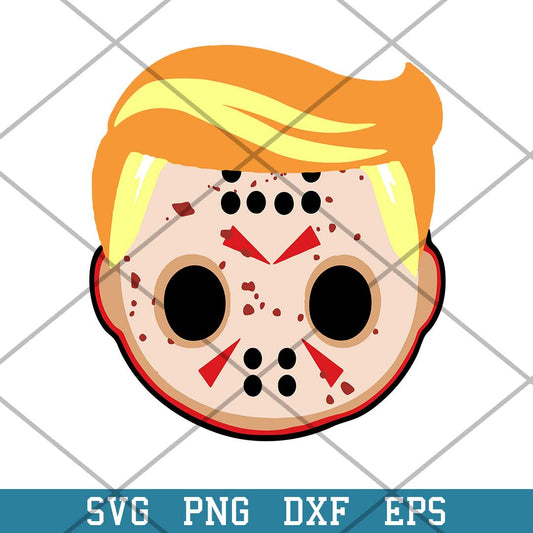 Cute Trump In Horror Mask Svg, Halloween Svg-Svgfilesforcricut
