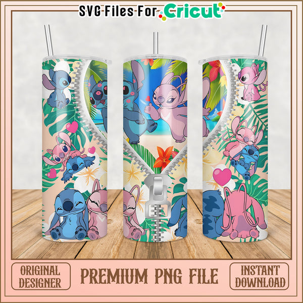 Cute Tumbler PNG Design with Cartoon Characters for Cricut – svg files ...