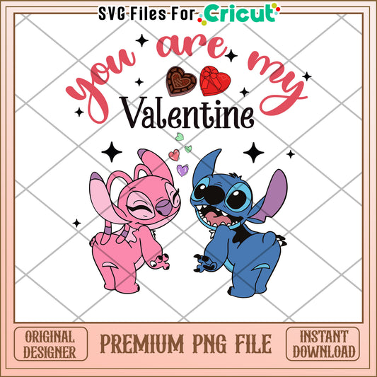 Cute Valentine PNG File for Cricut Couples Design