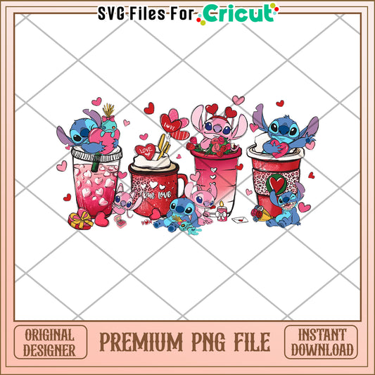 Cute Valentine Stitch PNG Design for Cricut Lovers