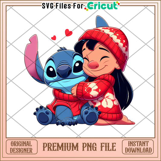 Cute Winter Stitch and Angel PNG for Cricut Crafts