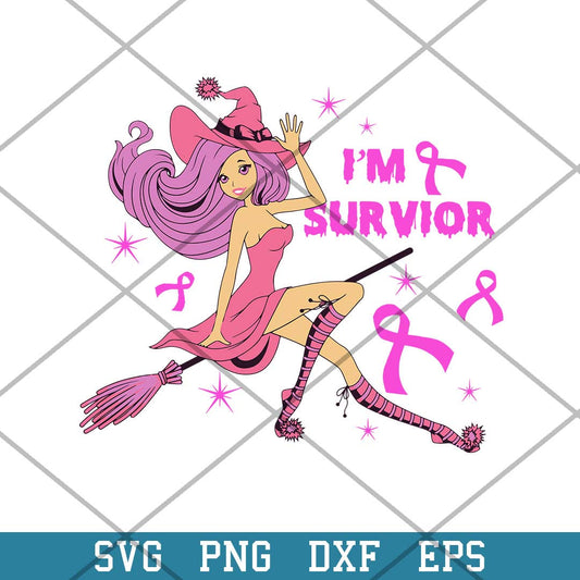 Cute Witch I_m Survior Svg, Halloween Svg-Svgfilesforcricut