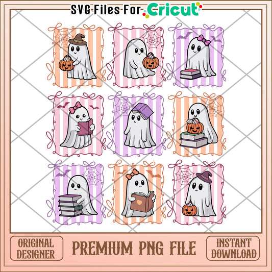 Cute and lovely halloween ghosts png, greatest time of the year png, halloween costume png
