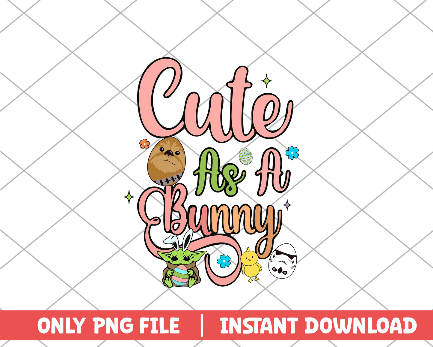 Cute as a bunny easter png 