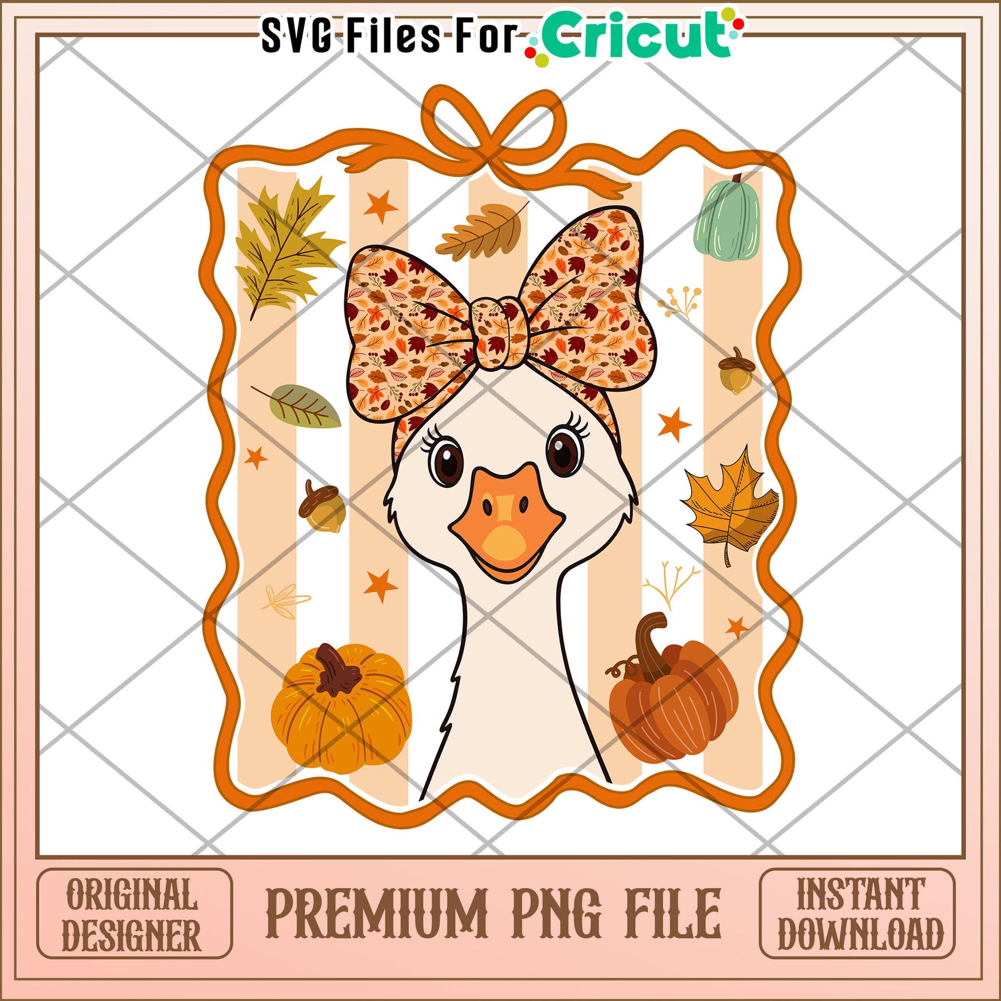 Cute autumn goose design png, fall season goose png, cozy goose png