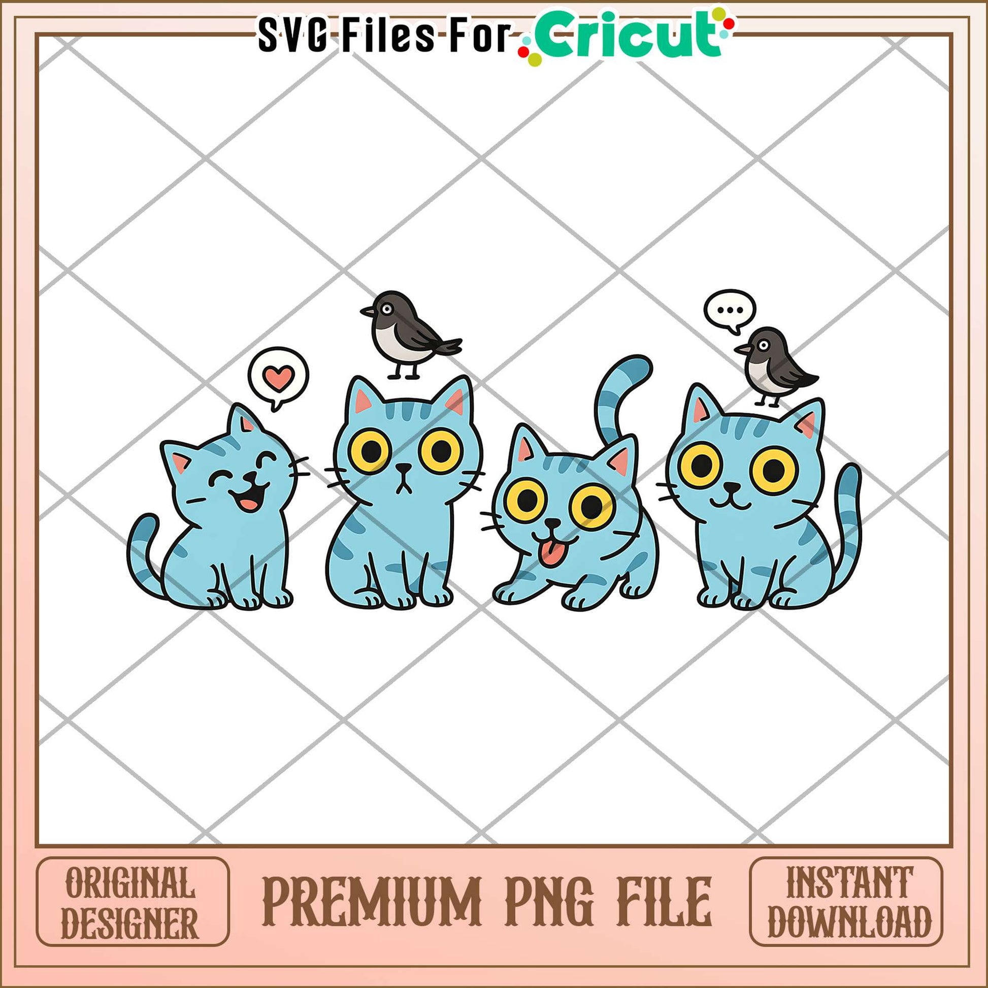 Cute blue cat png, kpop demon hunter png, demon idol png