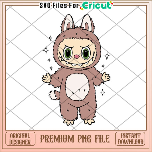 Cute brown labubu png, labubu amazon​​ png, pop mart labubu dolls​​ png