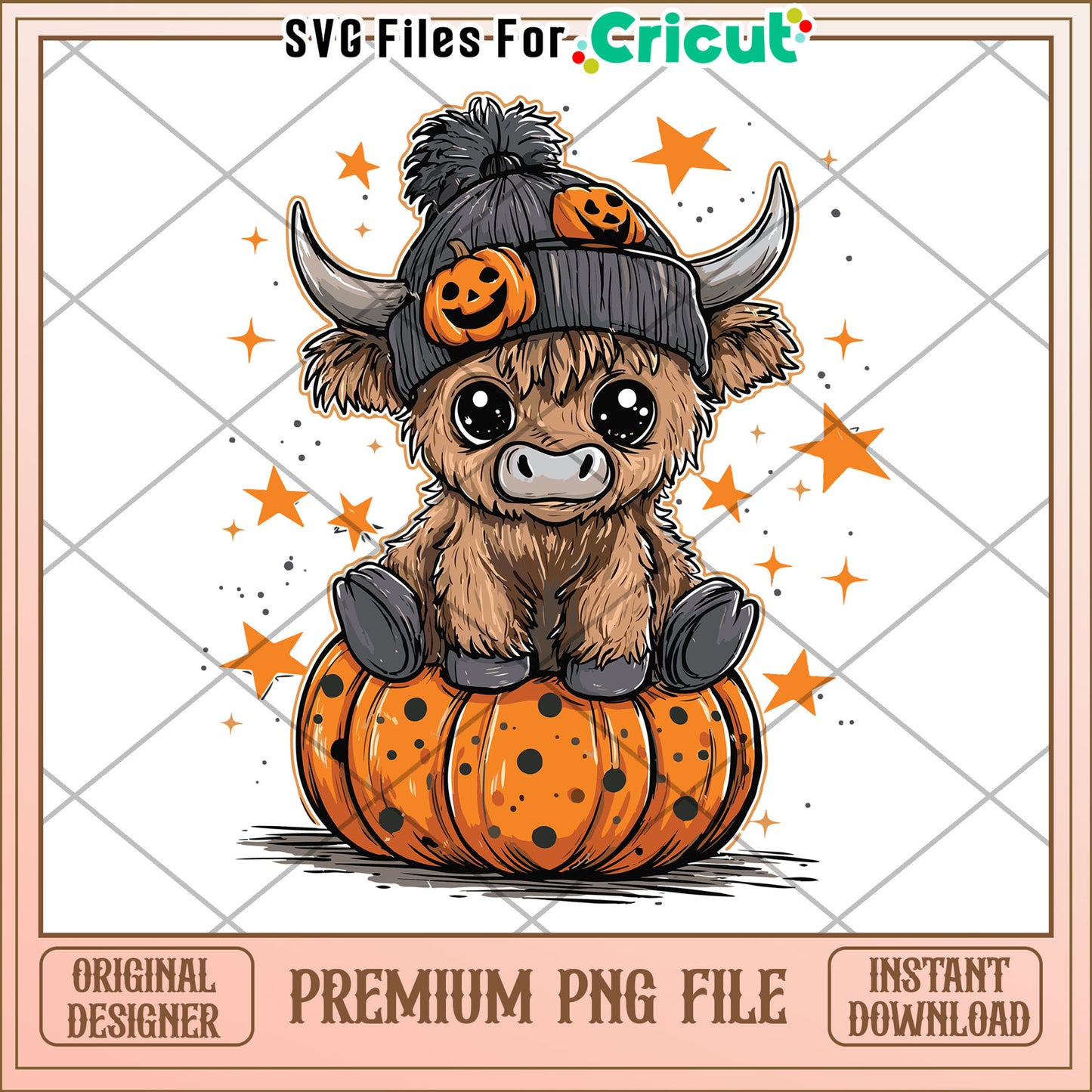 Cute bull and pumpkin png, halloween costumes png, spooky halloween png