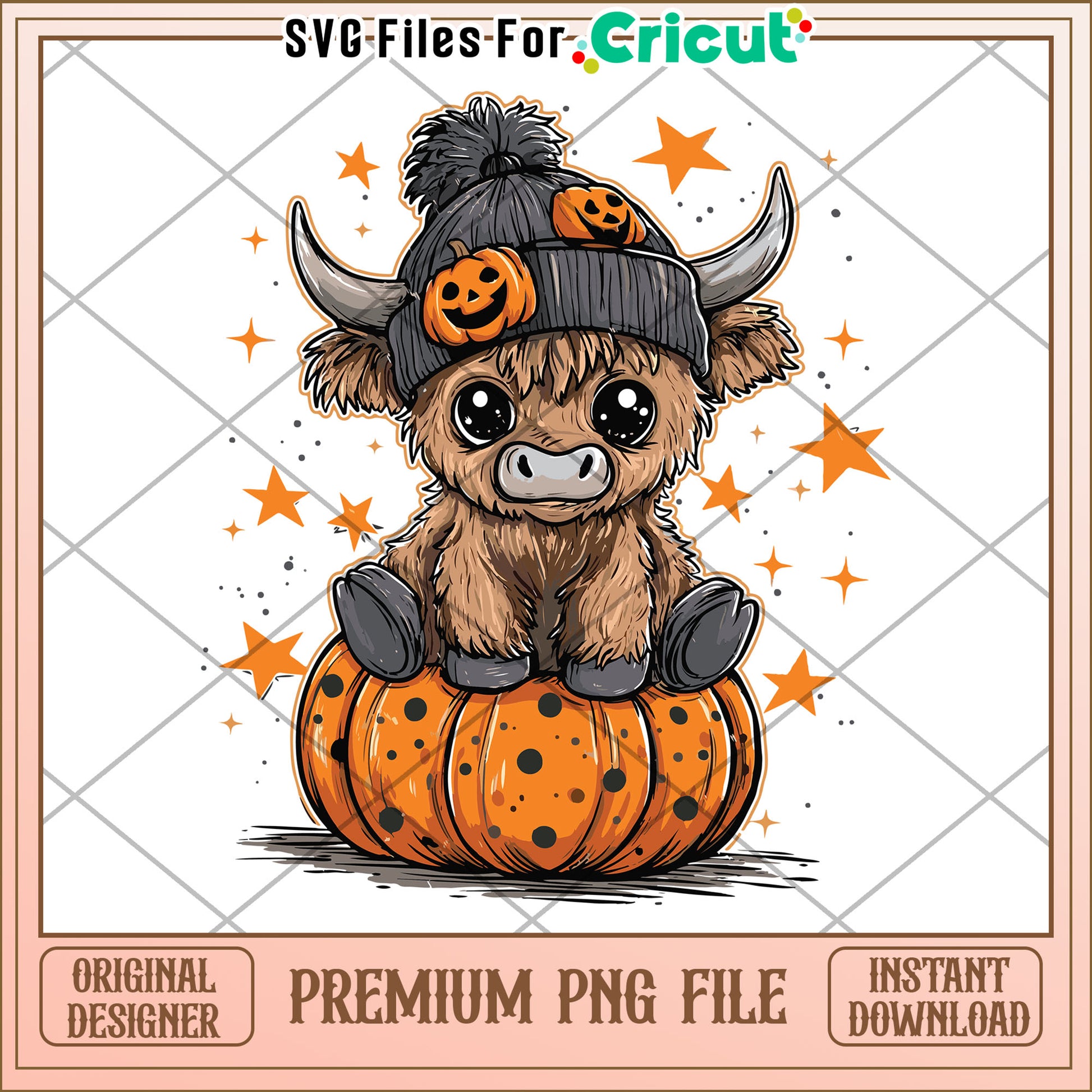 Cute bull and pumpkin png, halloween costumes png, spooky halloween png