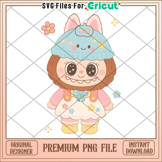 Cute design of labubu png, cute labubu png, labubu popmart png