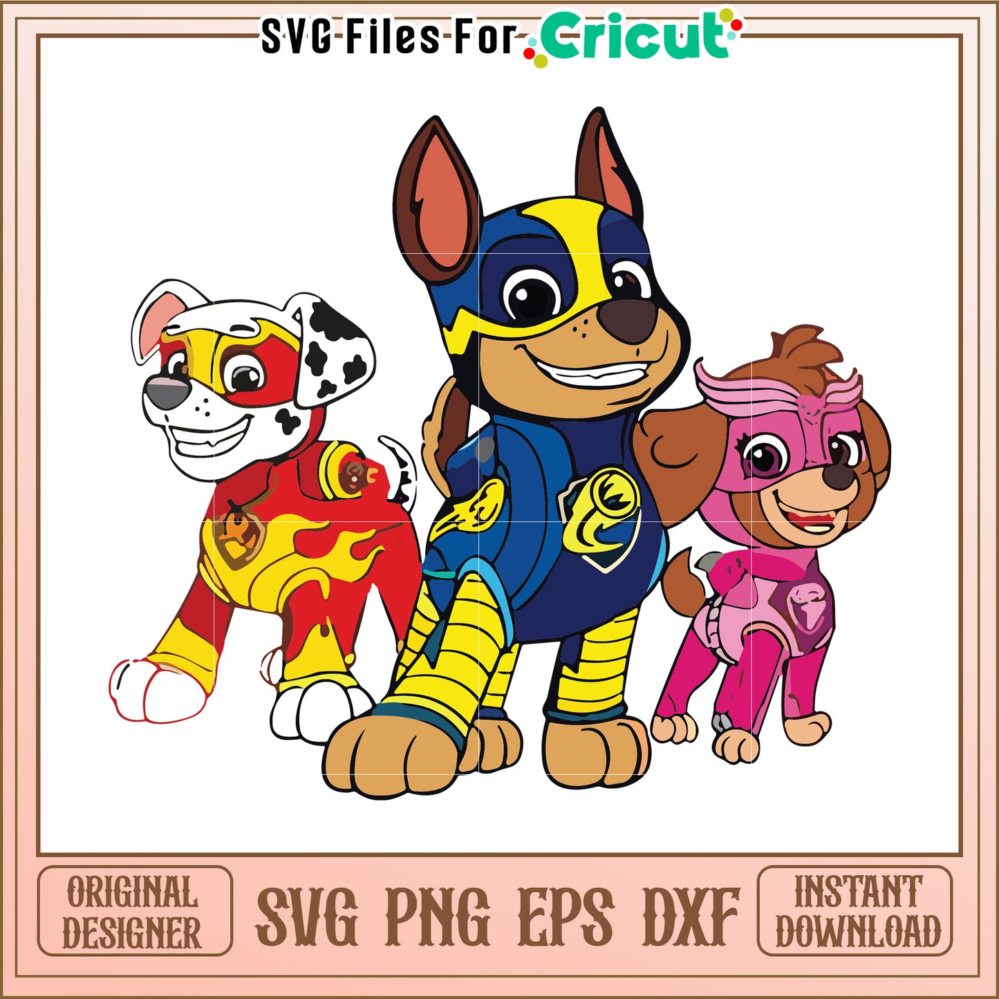 Cute dog characters svg, paw patrol cartoon svg, rescue dogs svg